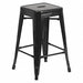 Stool Welded Legs Black 24 H