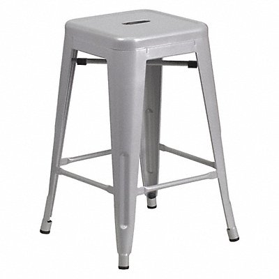 Stool Welded Legs Silver 24 H