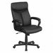 Executive Chair Black Seat Leather Back