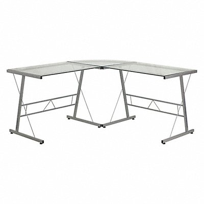 Office Desk Overall 83-1/2 W Silver Top