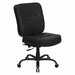 Executive Chair Black Seat Leather Back