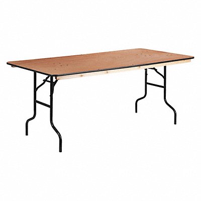 Folding Table Rectangle Wood 72 L 36 W