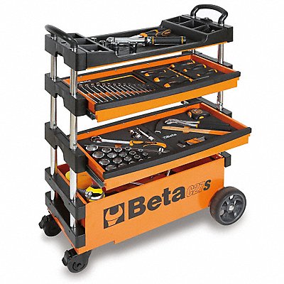 Orange Light Duty Tool Utility Cart