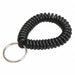 Wrist Coil Key Ring Black 2-1/2 W PK10