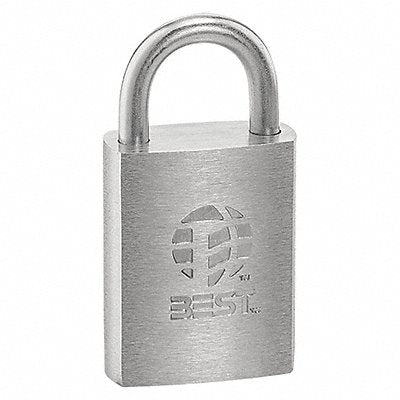 Keyed Padlock 7/8 in Rectangle Silver