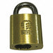 Keyed Padlock 7/8 in Rectangle Gold