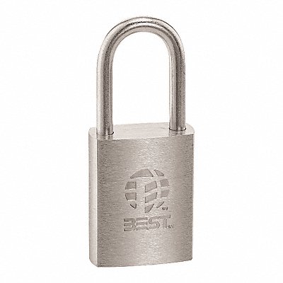 Keyed Padlock 7/8 in Rectangle Silver