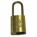 Keyed Padlock 7/8 in Rectangle Gold