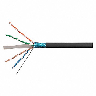 Data Cable Cat 5e 24 AWG 1000ft Black