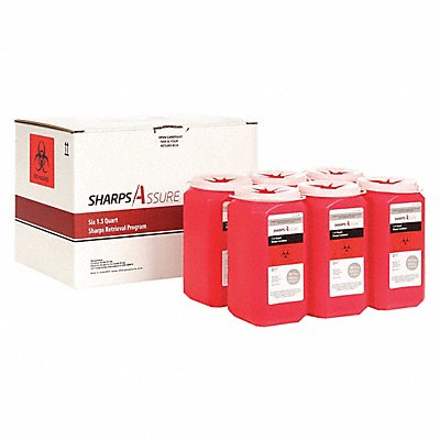 Sharps Container 10 W 1-1/2 qt. Snap Lid