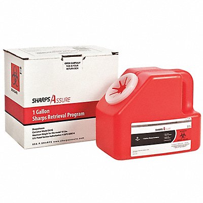 Sharps Container 9 W 1 gal Snap Lid