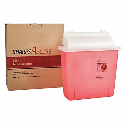 Sharps Container 10 W 5 qt. Snap Lid