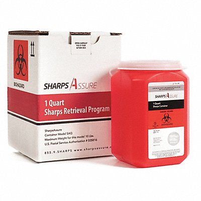 Sharps Container 6 W 1 qt. Snap Lid