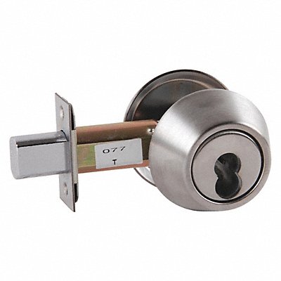 Deadbolt Cylindrical Satin Chrome Finish