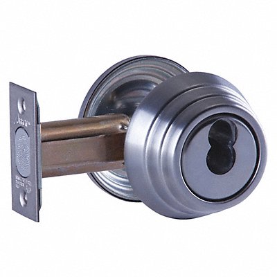 Deadbolt Cylindrical Satin Chrome Finish