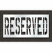 Pavement Stencil Reserved