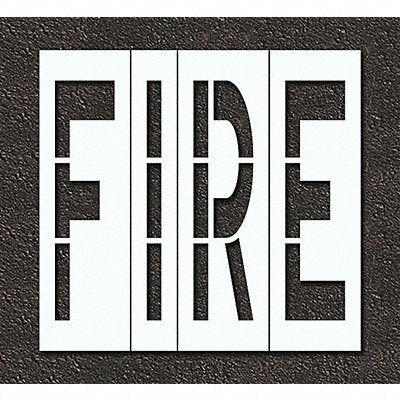 Pavement Stencil Fire