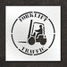 Pavement Stencil Forklift Traffic