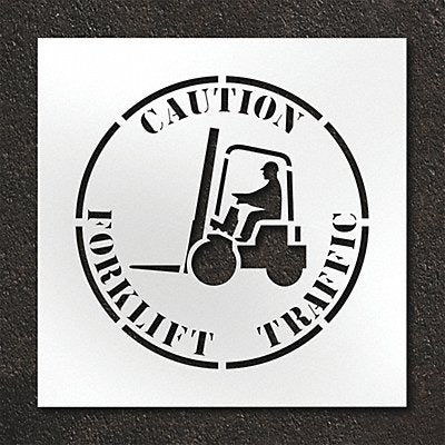 Stencil Caution Forklift Traffic