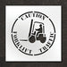 Stencil Caution Forklift Traffic