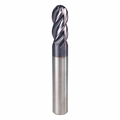 Ball End Mill 3/8 Dia 7/8 Cut Carbide