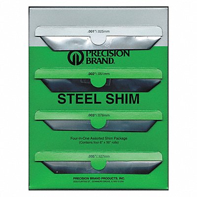 Shim Stock Assortment Steel 4 pcs