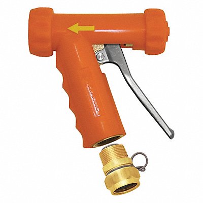 Water Nozzle Safety Orange w/Swivel