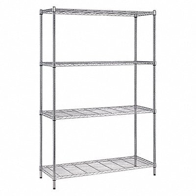 Single Box Wire 4-Shelf Unit 18x36x72in
