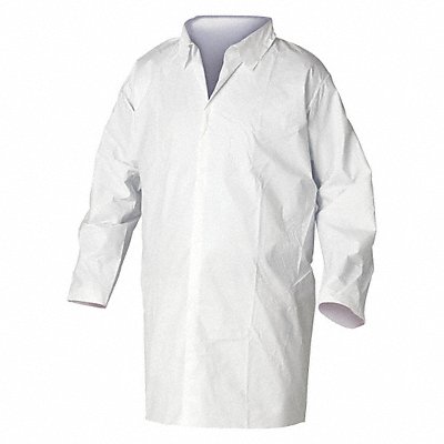 Lab Coat White Snaps XL PK30