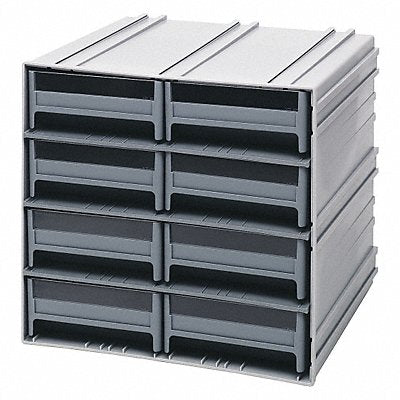 Cabinet 8 Drawers 11.38x11.75x11 in Gray