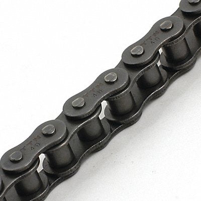 Roller Chain 10 ft L Steel Pitch 3/8 in