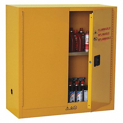 Flammable Safety Cabinet 30 gal Yellow