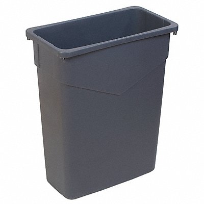 Rectangle Trash Can 15 gal Gray PK4