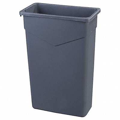 Rectangle Trash Can 23 gal Gray PK4