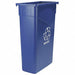 Rectangle Recycle Can 23 gal Blue PK4