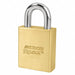 Keyed Padlock 3/4 in Rectangle Gold