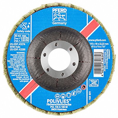 Polivlies Flap Disc Med 4-1/2 x7/8 