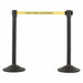 Barrier Post with Belt HDPE Black PK2