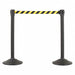 Barrier Post with Belt HDPE Black PK2