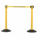 Barrier Post with Belt HDPE Yellow PK2