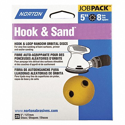 Hook-and-Loop Sanding Disc 5 in Dia PK20