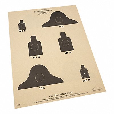 Shooting Range 25m Target Paper PK100