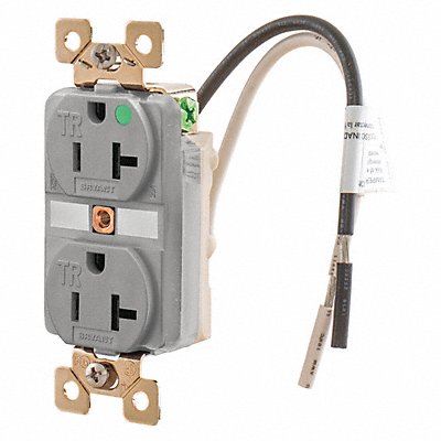 Receptacle 2 Poles 3 Wires Gray 1.0 HP