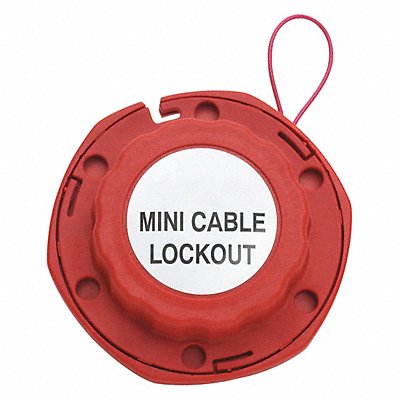 Cable Lockout Red Cable 8 ft L