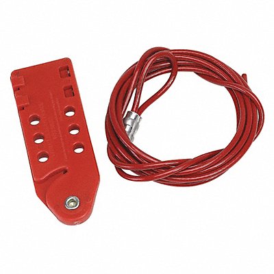 Cable Lockout Red Cable 10 ft L