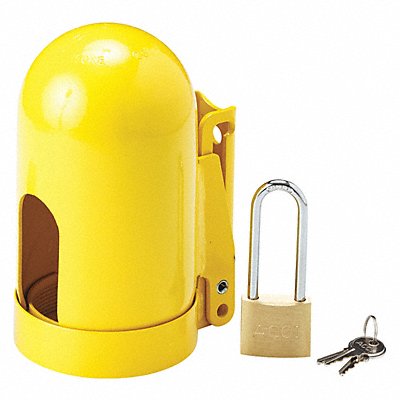 Locking Cylinder Cap Yellow Steel