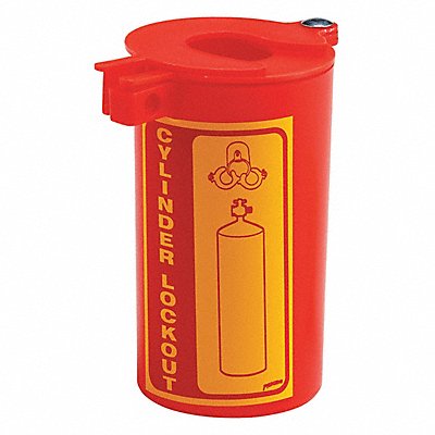 Gas Cylinder Lockout Red Polypropylene