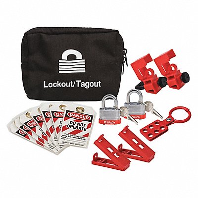 Portable Lockout Kit Black 4-3/4 H