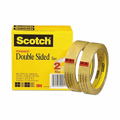 2-Sided Office Tape 108ft 3/4in 3mil PK2