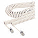 Coiled Phone Cord 12 ft Ivory